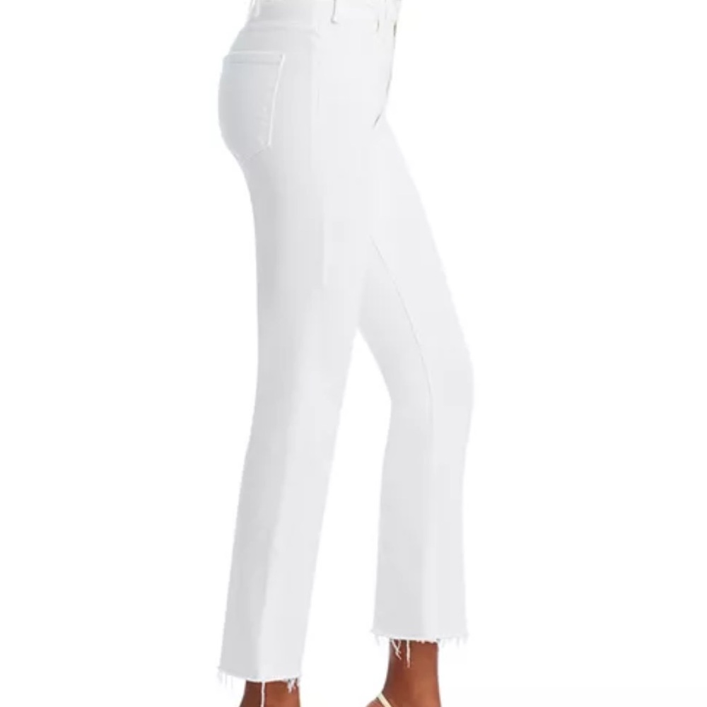 MOTHER The Hustler Ankle Fray White Jeans - Picture 3 of 10